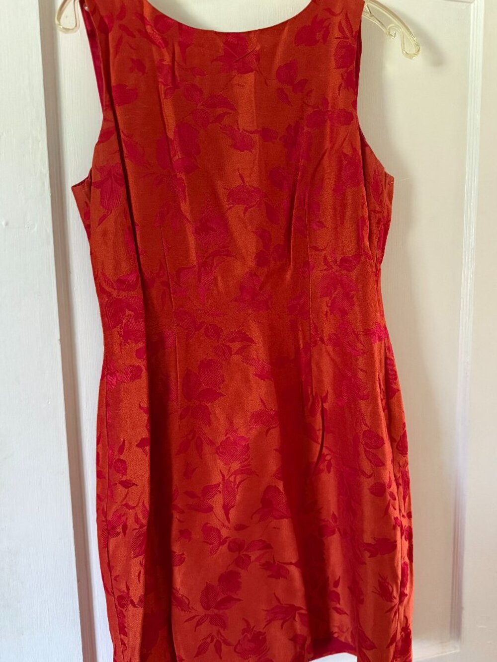 VIntage John Roberts Shift Dress Size 8 Red and Magenta